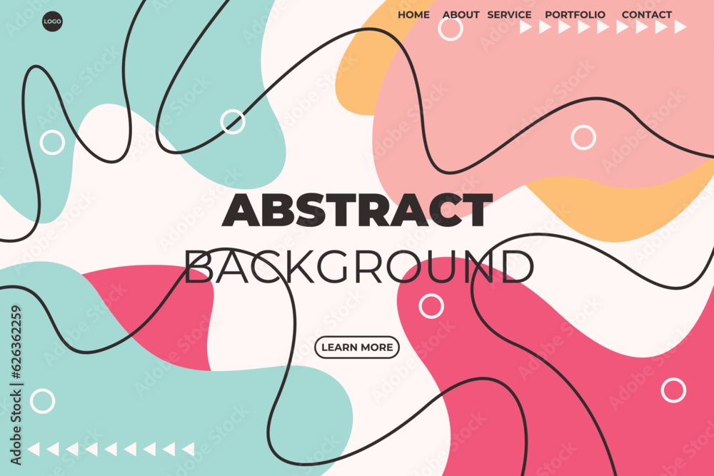 Obraz premium Abstract Flat website background colorfull