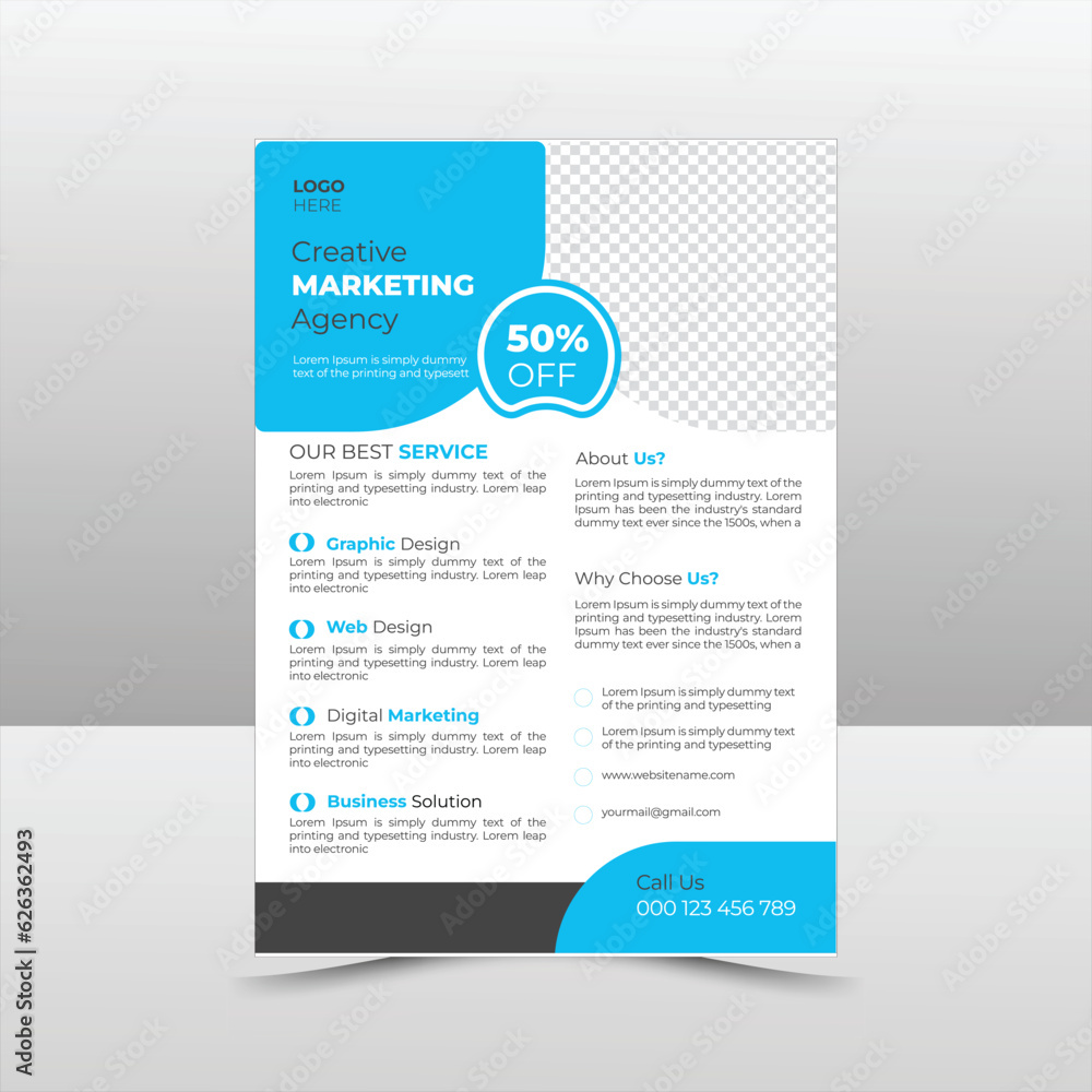 Business Flyer Corporate Flyer Template Geometric shape Flyer Circle Abstract Colorful concepts