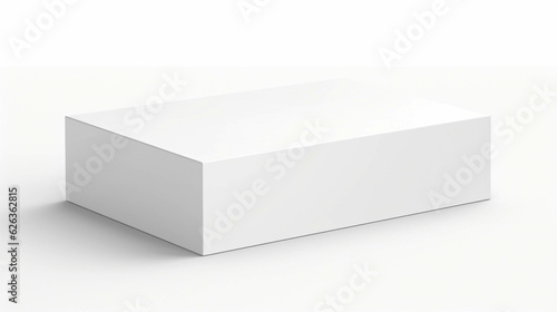 White box. Mockup white cardboard package box. White realistic box mockup for packaging. Blank white product packaging boxes isolated on white background, generative AI