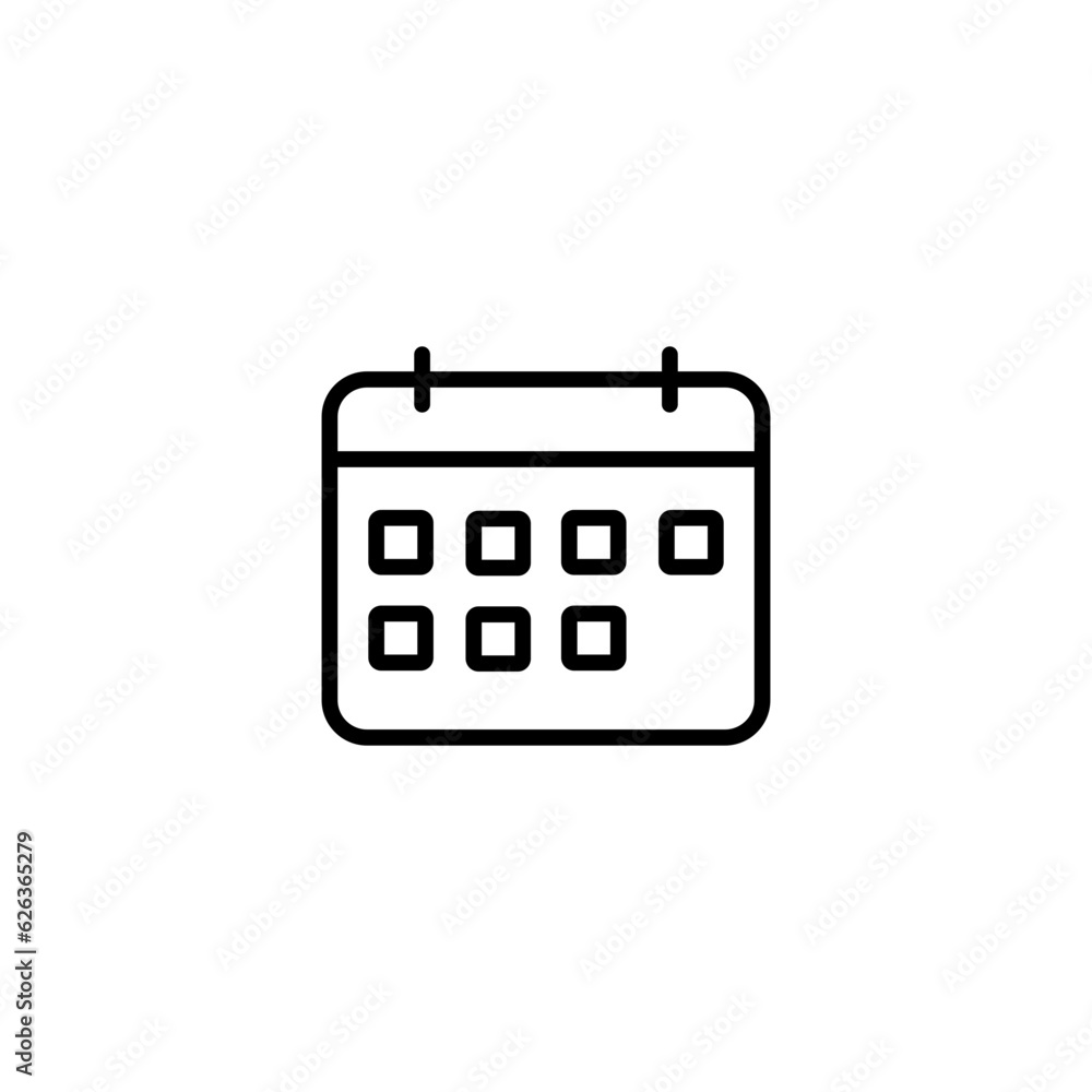Calendar icon. Element of application icon. Premium quality graphic design. Signs, symbols collection icon for websites, web design, mobile app on white background Calendar icon. Element of application icon. Premium quality graphic design. Signs, symbols collection icon for websites, web design, mobile app on white background