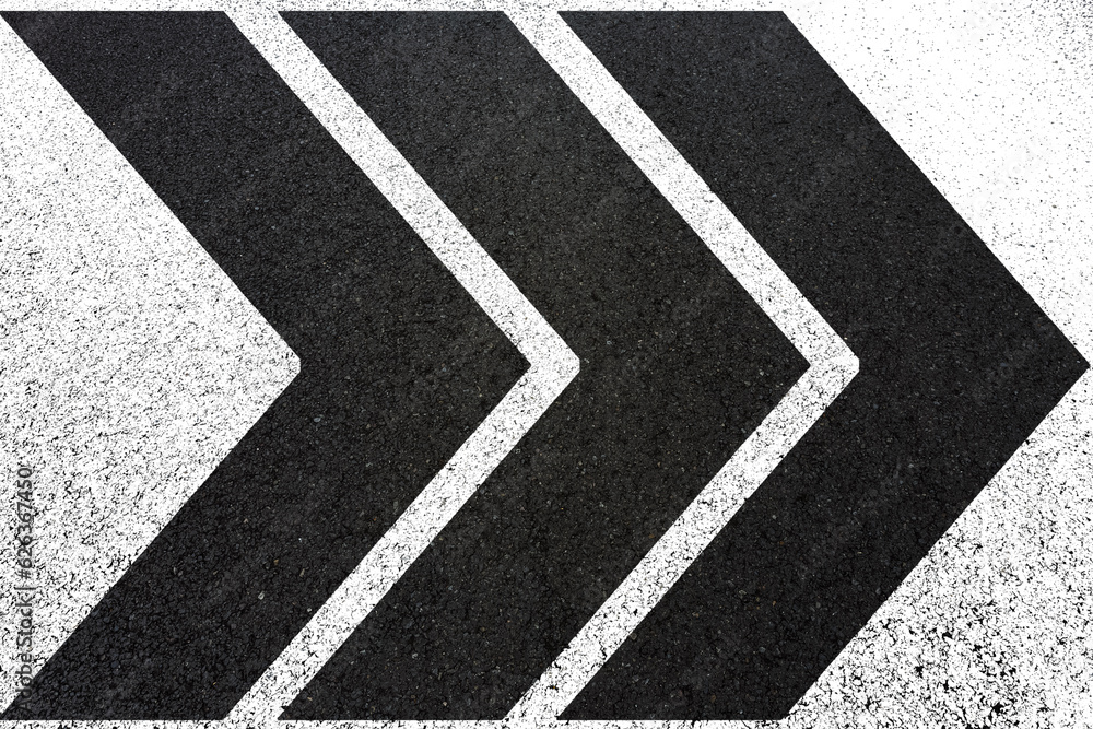 Fototapeta premium Chevrons sur asphalte 