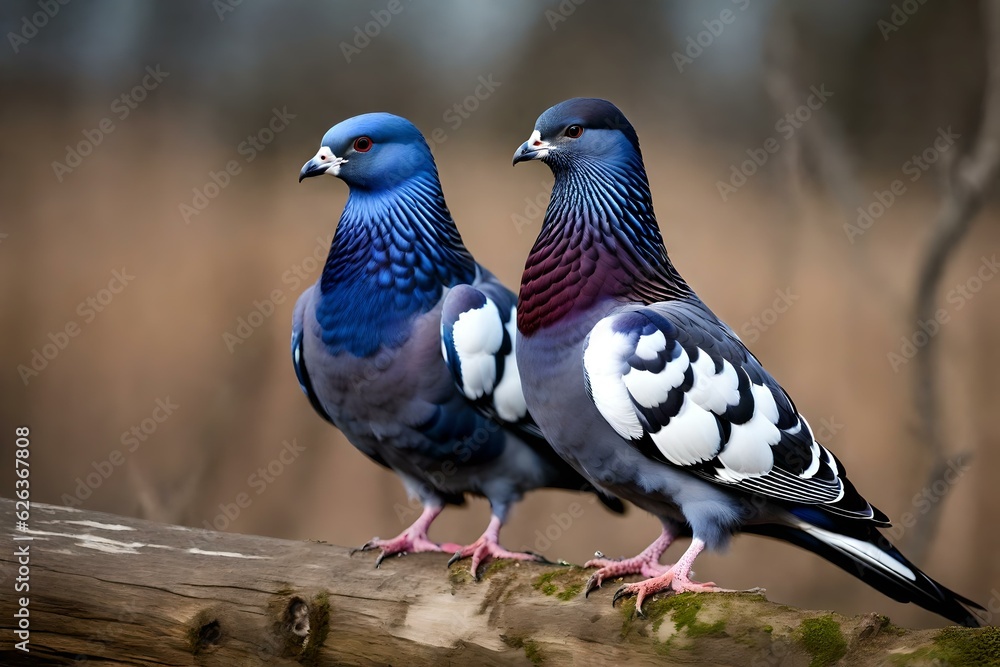 Fototapeta premium pigeon on the branch