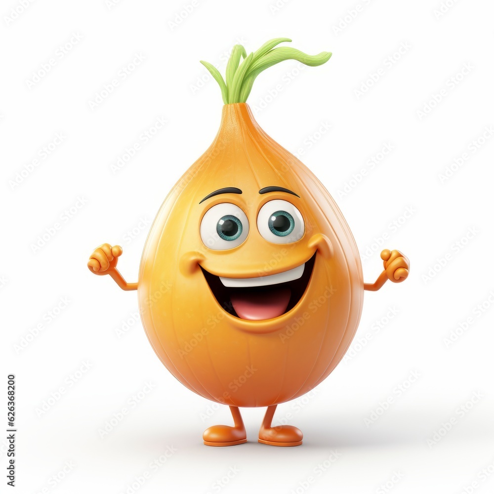 Happy Onion Cartoon Mascot Happy Onion Cartoon Mascot