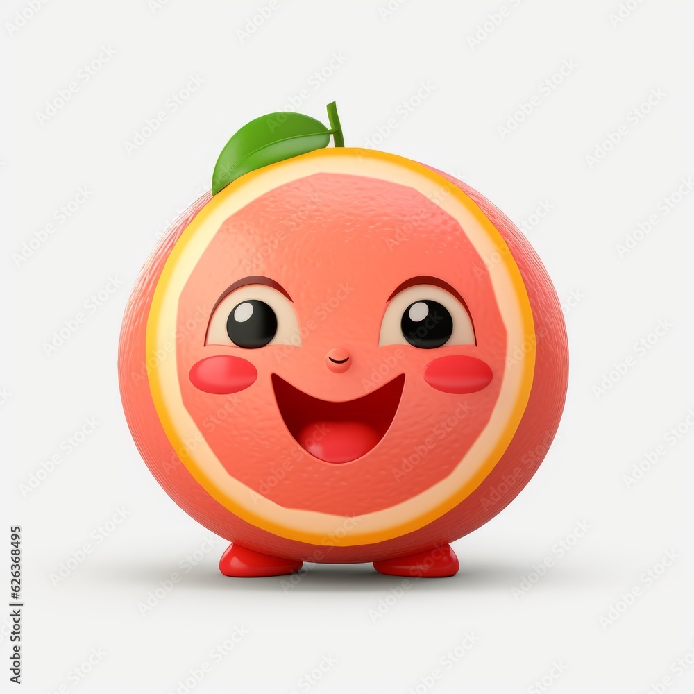 Happy Grapefruit Cartoon Mascot Happy Grapefruit Cartoon Mascot
