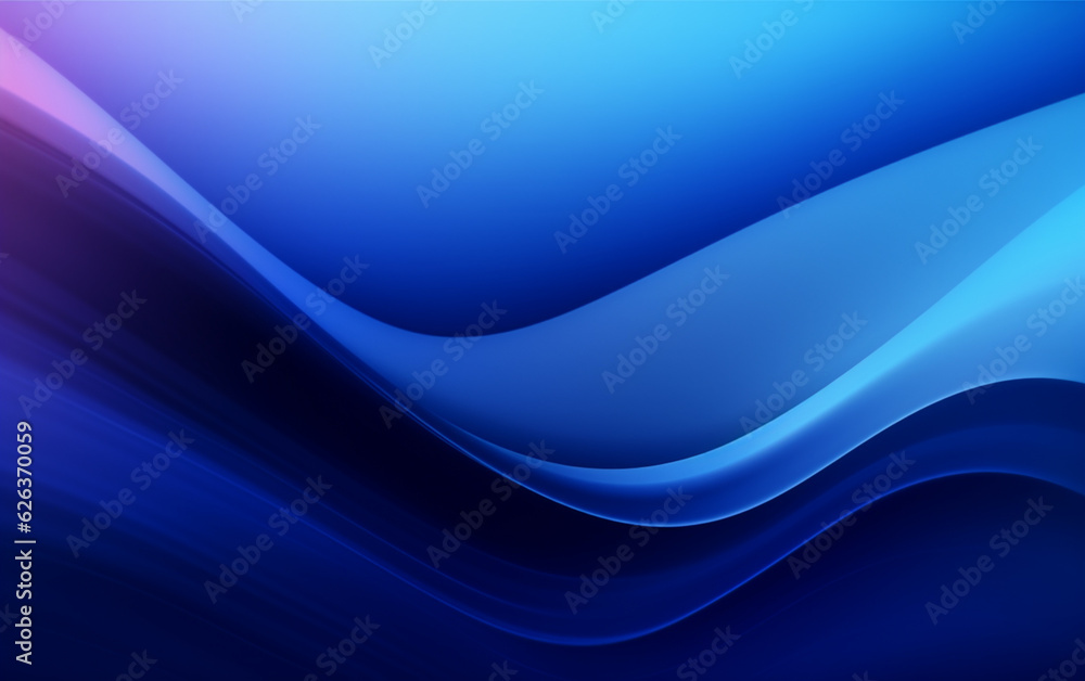 Fototapeta premium Abstract blue background with smooth shining lines