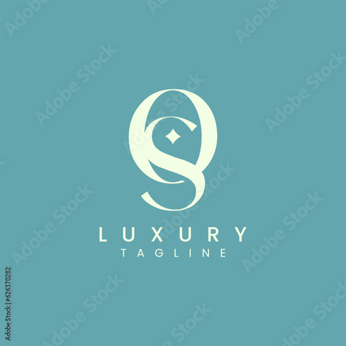Letters OS luxury logo design vector template