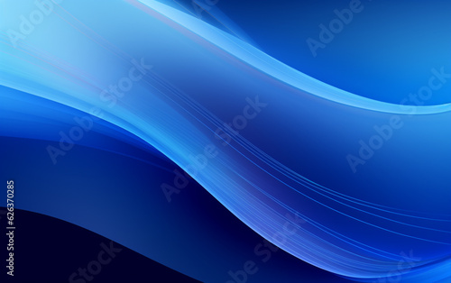 Abstract blue background with smooth shining lines