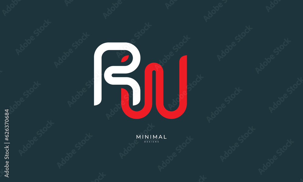Alphabet letter icon logo RW Alphabet letter icon logo RW