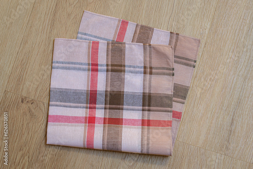 Vintage men's colored striped handkerchief.