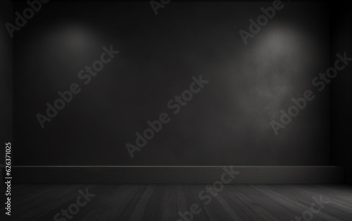 Abstract luxury blur dark grey and black gradient  used as background studio wall for display your