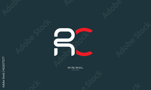Alphabet letter icon logo RC