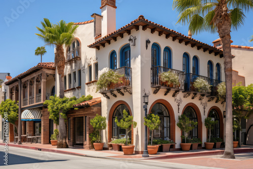 Showing the vibrant beachfront cities of California, with a bustling boardwalk, palm-lined streets, luxurious beachfront properties, and the energy of coastal living
