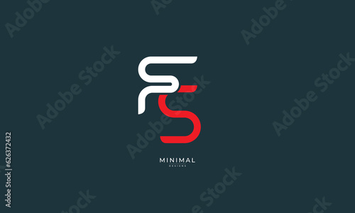 Alphabet letter icon logo FS