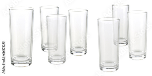 Images of a drinking glass on a white background