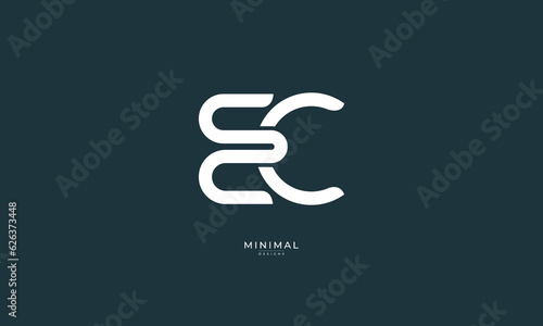 Alphabet letter icon logo BC