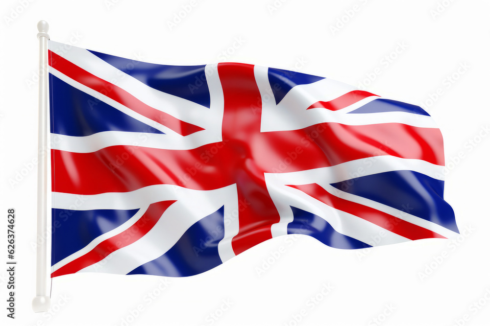 Flag of Britain silk. Generated AI Flag of Britain silk. Generated AI