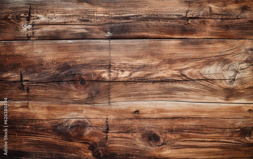 Naklejka premium Close up of a rustic wooden plank