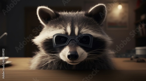 Stealthy Saver: A Raccoon in Heroic Costume Outsmarts the Enemies with Cunning Tactics