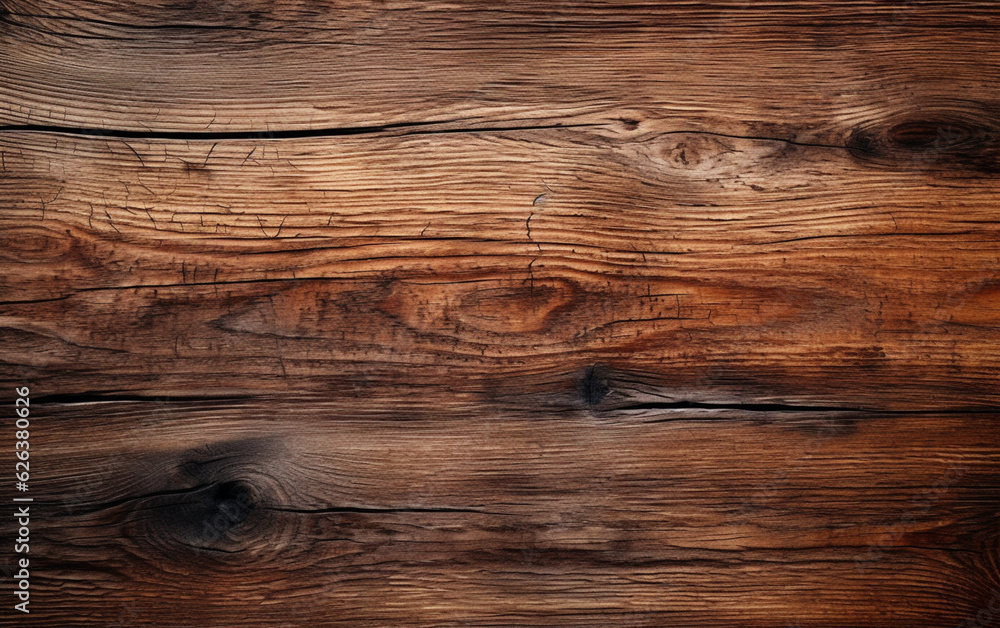 Naklejka premium Close up of a rustic wooden plank