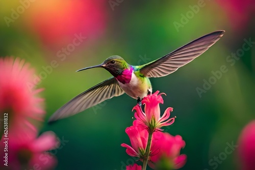 hummingbird in flightgenerated by AI technology © zaroosh