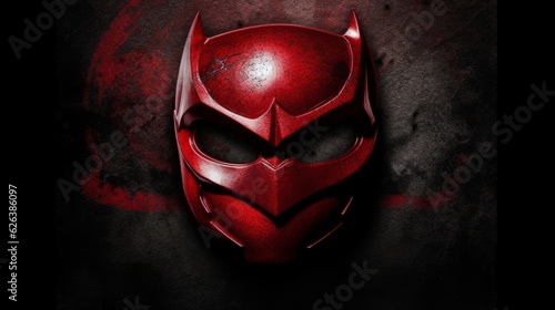 Radiant Courage: An Abstract Hero Mask with an Energetic Background Glows with Bravery