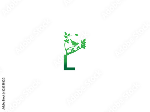 Forest Alphabet Illustration Letter Tree Stock Vector, latter  tree simple logo vector design.