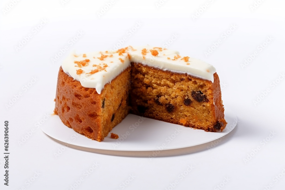 Scrumptious Carrot Cake - Famous in the United Kingdom on a Pure White Background - Created with Generative AI Tools Scrumptious Carrot Cake - Famous in the United Kingdom on a Pure White Background - Created with Generative AI Tools