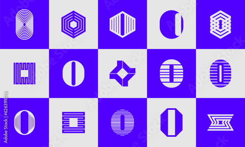Geometry line company initial letter O logo