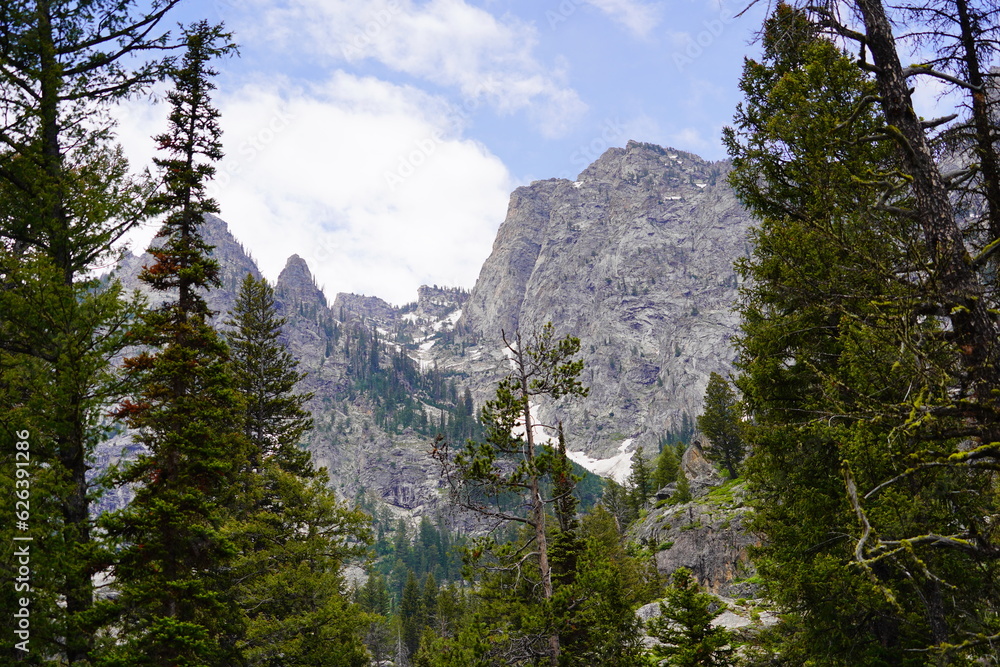 big Snow mountain at Grand Teton National Park in early summer, Wyoming, USA