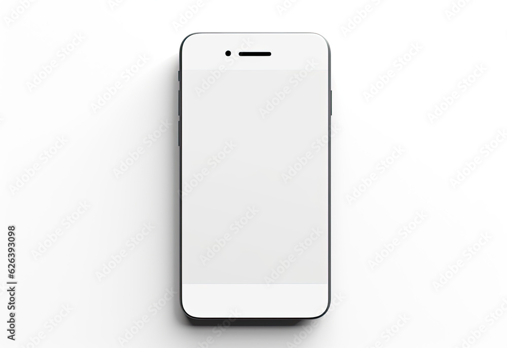 Smartphone 3d mockup on white background AI Generative Smartphone 3d mockup on white background AI Generative