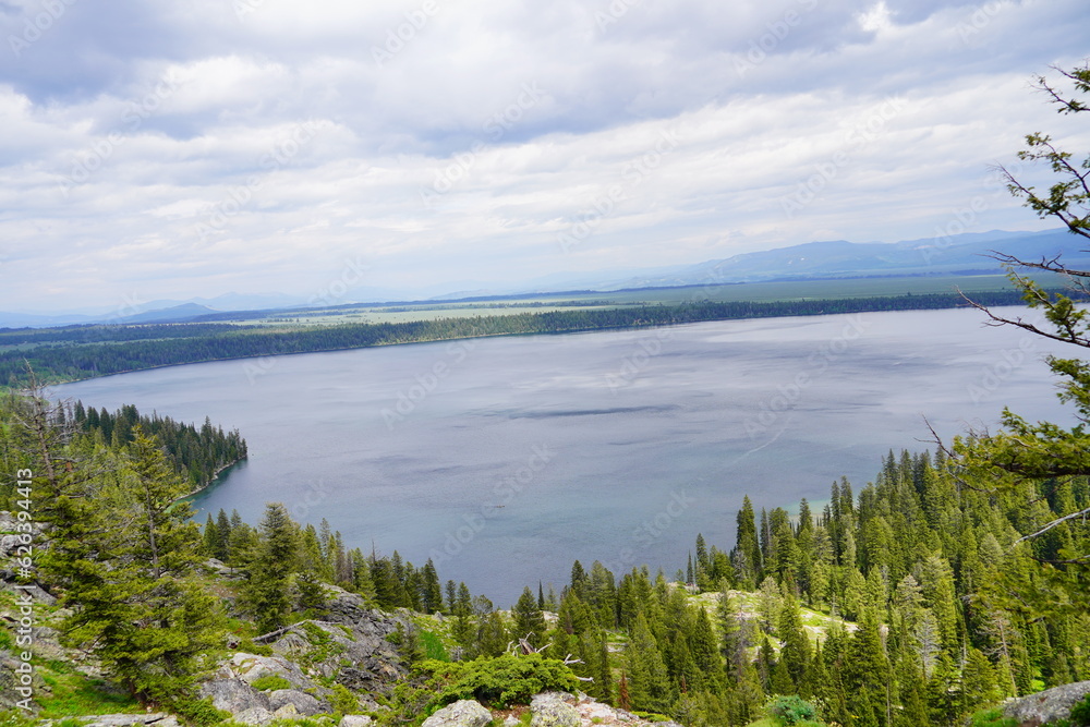 Landscape of Grand Teton National Park in early summer, Wyoming, USA Landscape of Grand Teton National Park in early summer, Wyoming, USA