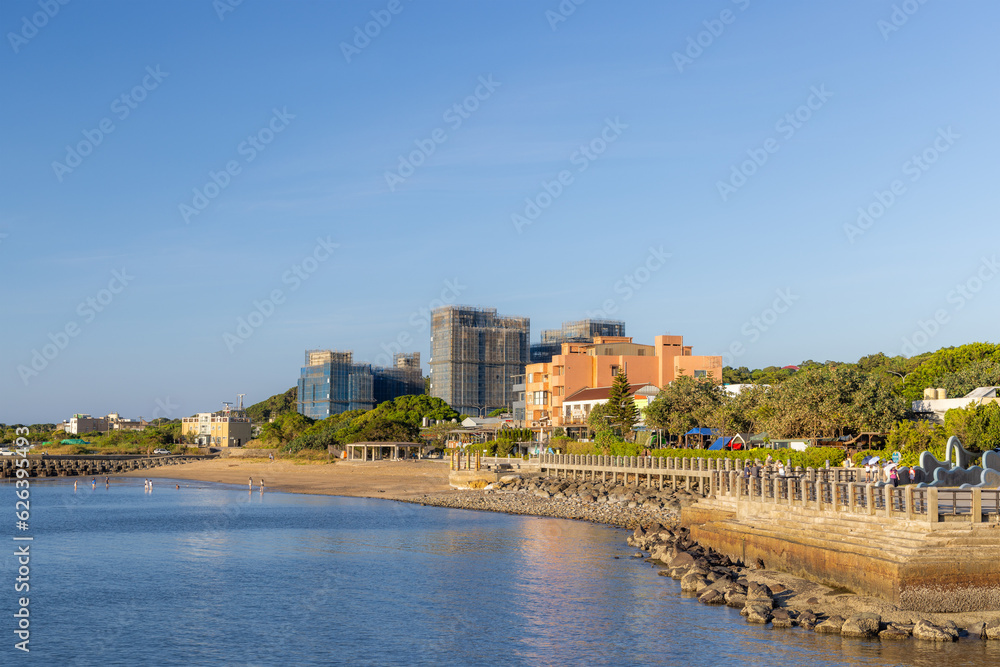 Fototapeta premium Sand beach in the north coast in Taipei
