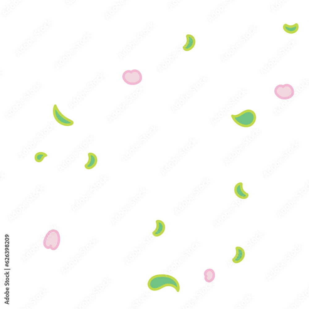 Leaf and Petal Freehand Comic Effect Memphis Leaf and Petal Freehand Comic Effect Memphis