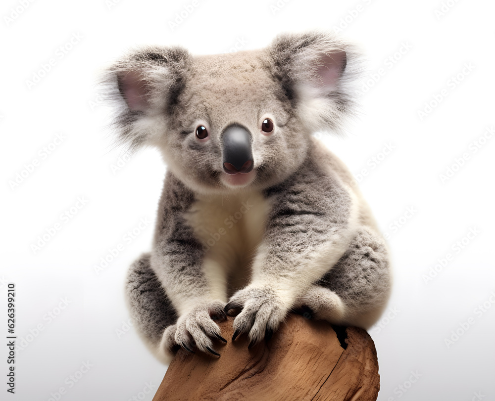 Naklejka premium Koala on white background