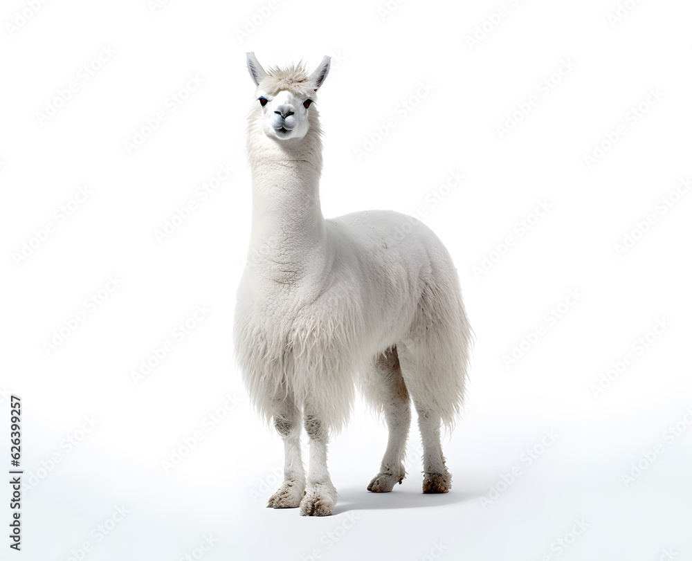 Obraz premium Llama on white background