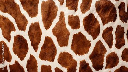 White and brown giraffe fur pattern