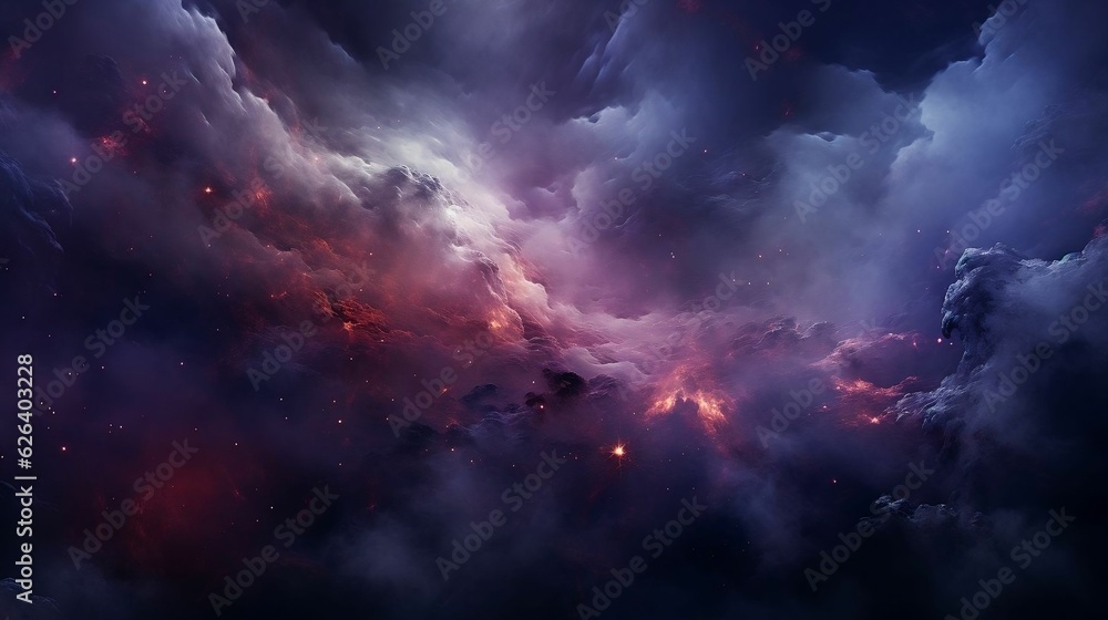 Magical backgrounds with dark shining stars, mysterious galaxy