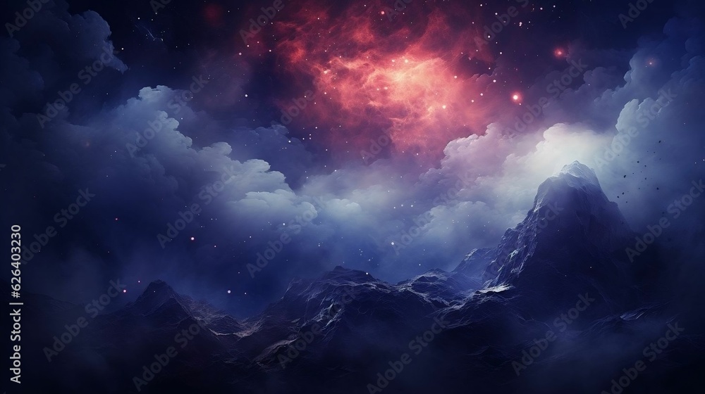Magical backgrounds with dark shining stars, mysterious galaxy