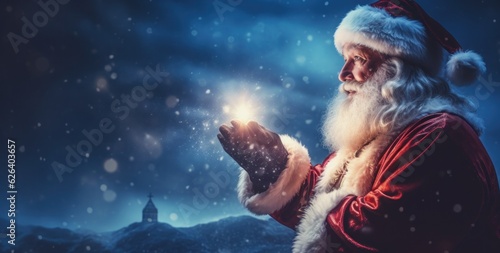 Christmas background with Santa Claus. © ArtCookStudio