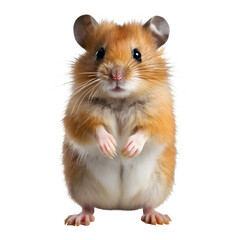 cute hamster isolated on transparent background ,generative ai