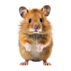 cute hamster isolated on transparent background ,generative ai