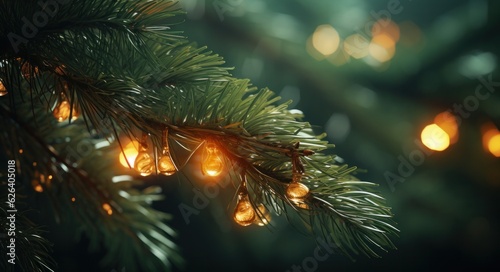Pine tree Christmas background.