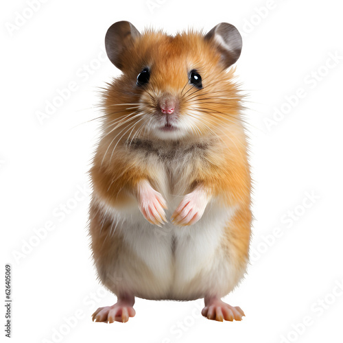 cute hamster isolated on transparent background ,generative ai © Leo