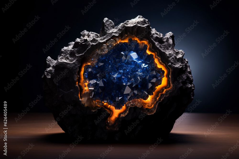 Sapphire Refined Geode. Generative AI Sapphire Refined Geode. Generative AI