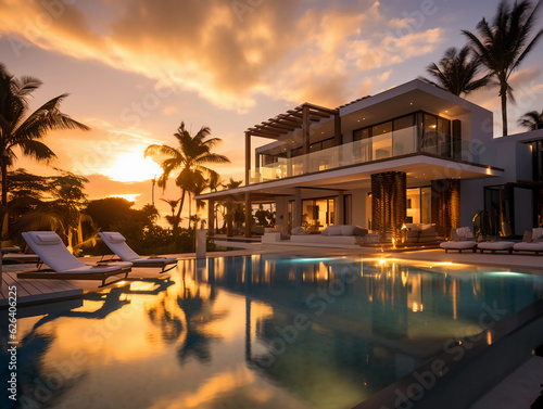 Caribbean Dream Retreat: Experience Modern Elegance in a Luxurious Villa with Pool and Jacuzzi © 47Media