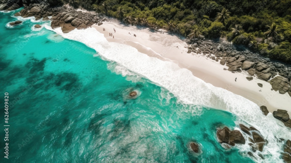 drone photo of the ocean beach