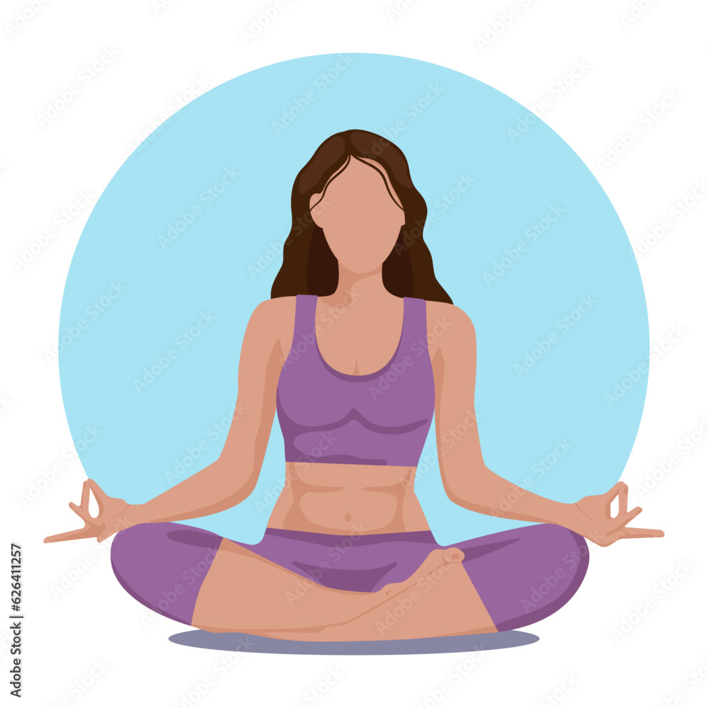 woman joga lotos position meditation