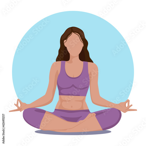 woman joga lotos position meditation