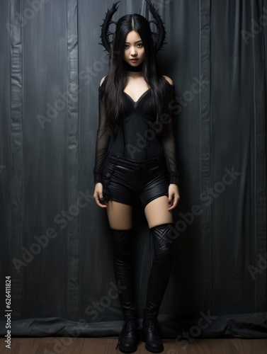 Asian beautiful but dangerous girl with horns, Devil Sukkub © Gizmo