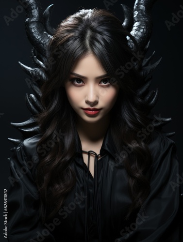 Asian beautiful but dangerous girl with horns  Devil Sukkub